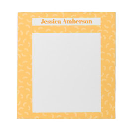 Bloc De Notas Stylish Yellow Modern Typography Personalized Name