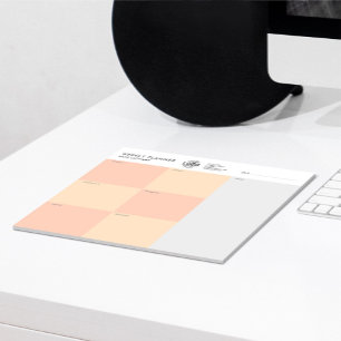 Bloc De Notas Su logotipo Colorful Simple Undated Weekner Planne