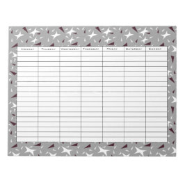 Bloc De Notas Subtle Geo Stars & Triangles – Grey 