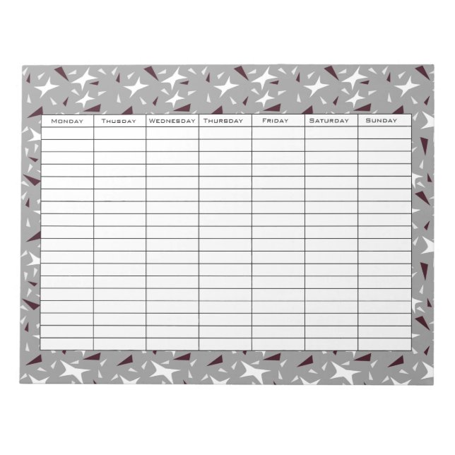 Bloc De Notas Subtle Geo Stars & Triangles – Grey  (Frente)