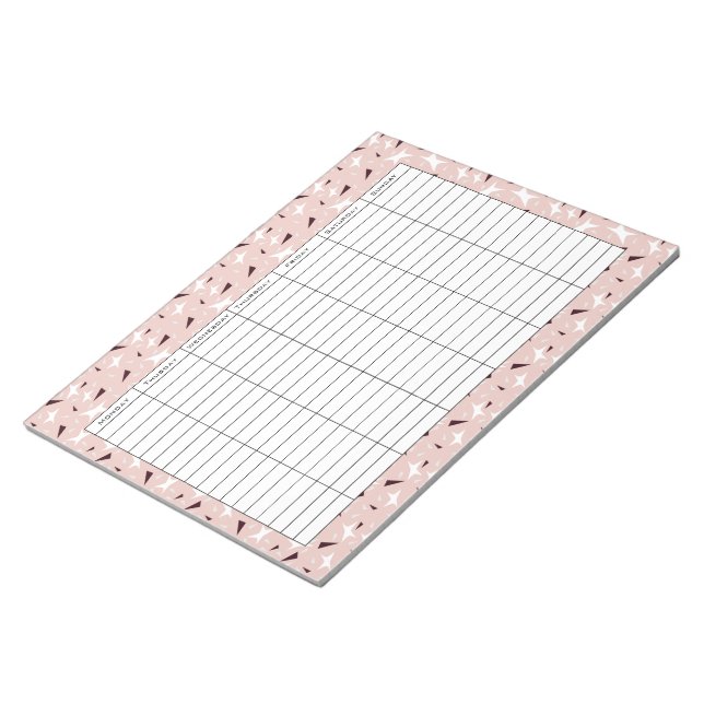 Bloc De Notas Subtle Geo Stars & Triangles – Pink  (Lado Derecho)