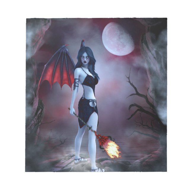 Bloc De Notas Succubus de fuego lunar (Frente)