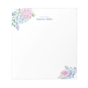 Bloc De Notas Suculentas Floral Personal Stationery Notepad