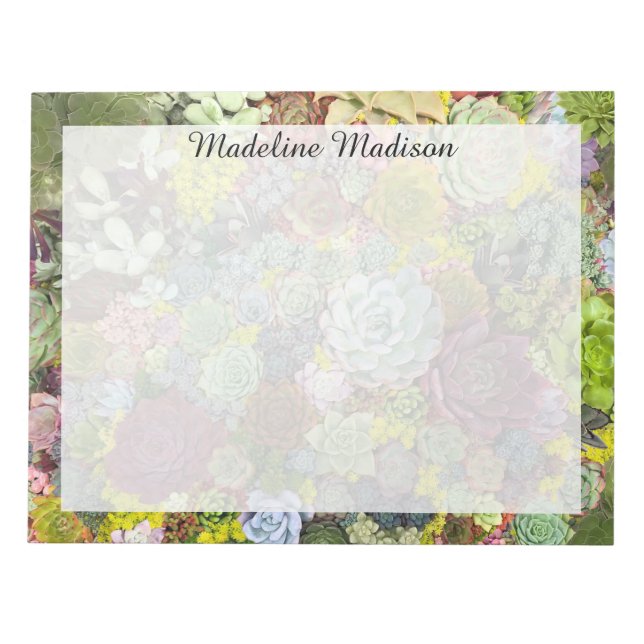 Bloc De Notas Suculentos paisajes coloridos (Frente)