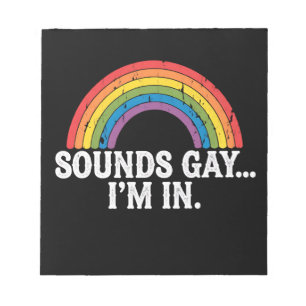 Bloc De Notas Suena Gay Estoy En Arcoíris LGBTQ Vintage Retro