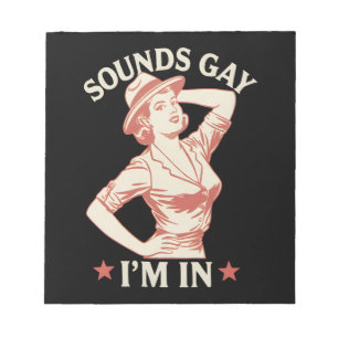 Bloc De Notas Suena Gay Estoy En Vaquera Lesbiana Hola LGBTQ
