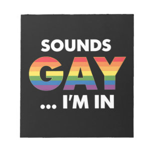 Bloc De Notas Suena Gay Orgullo LGBTQ Arcoíris Estoy