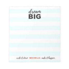 Bloc De Notas Sueña grande, escríbalo, hazlo realidad, personali