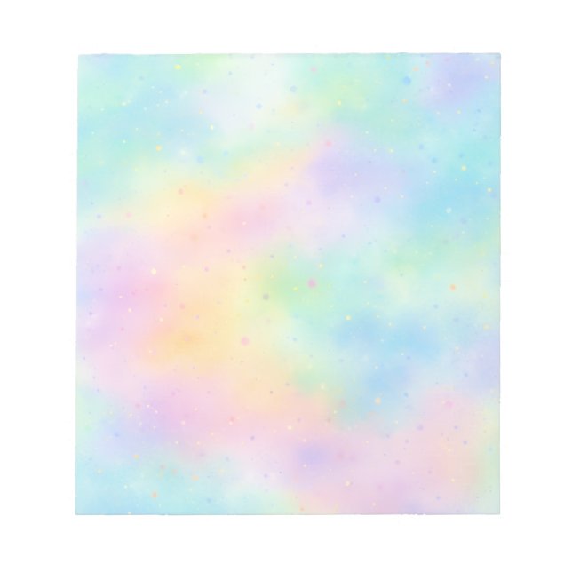 Bloc De Notas Sueño de Acuarela Pastel – Gradiente de Arcoíris S (Frente)