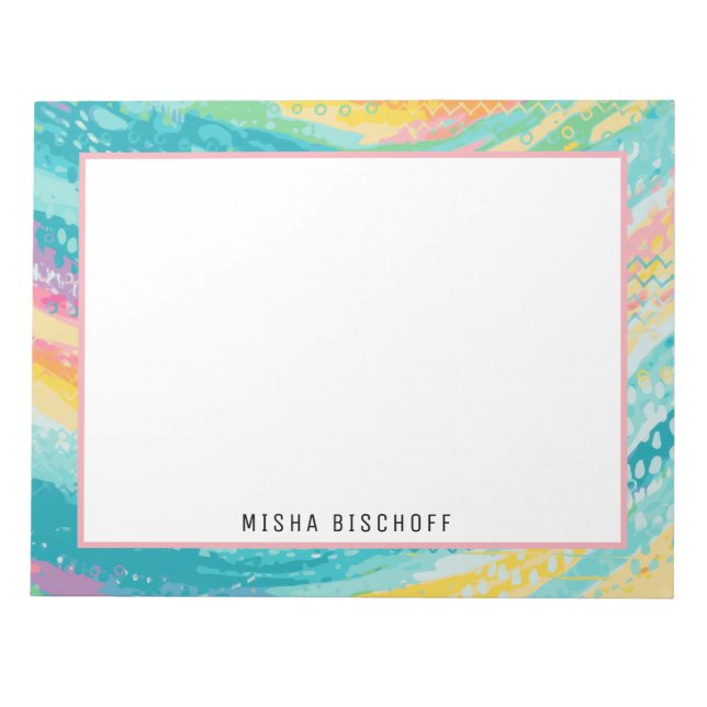 Bloc De Notas Sueños de piscina de marea tropical (Frente)