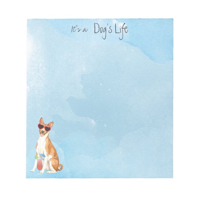 Bloc De Notas Summer Basenji Notepad (Frente)