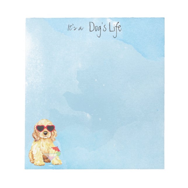 Bloc De Notas Summer Cocker Spaniel (Frente)