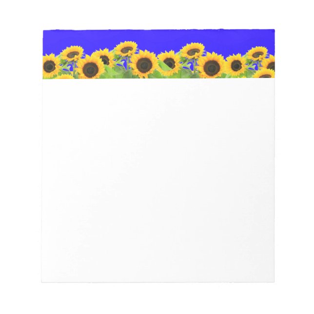 Bloc De Notas Sunflowers - Ucrania, bandera ucraniana, Libertad  (Frente)