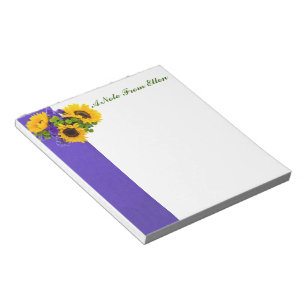 Bloc De Notas Sunflowers y Blue Statice