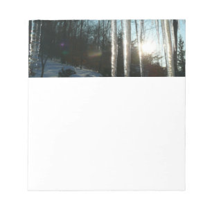 Bloc De Notas Sunrise Through Icicles Winter Nature Photography