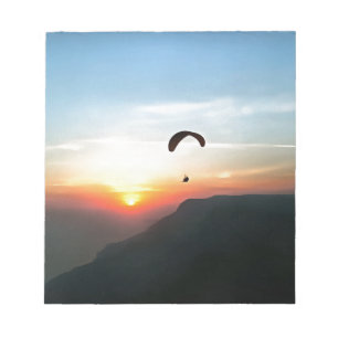 Bloc De Notas Sunset Paraglide Wanderlust Extreme Sports Art