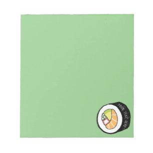 Bloc De Notas Sushi Maki personalizado Salmon California Roll