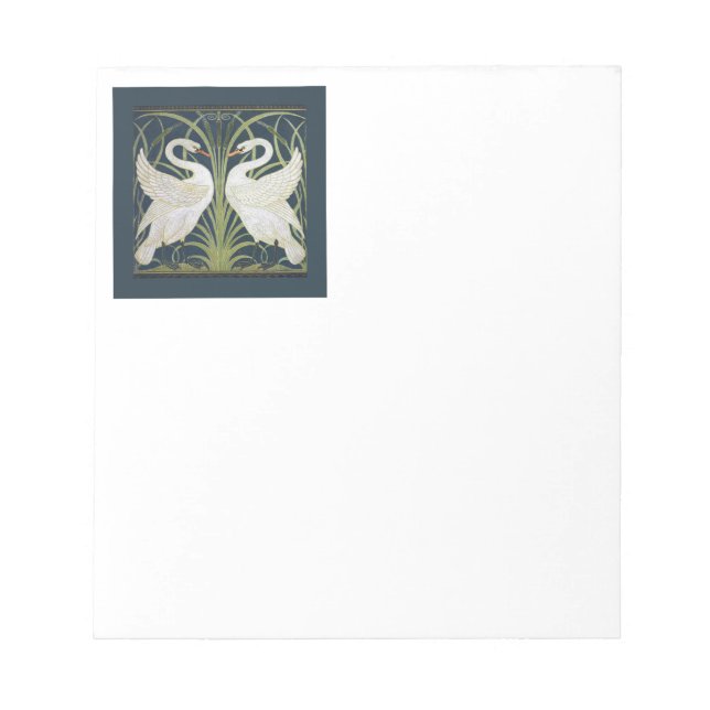 Bloc De Notas Swan Art Nouveau Dos Cisnes (Frente)