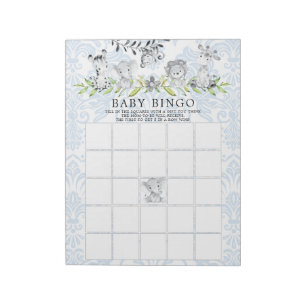 Bloc De Notas Sweet Safari Animals Boys Juego de Bingo Baby Show