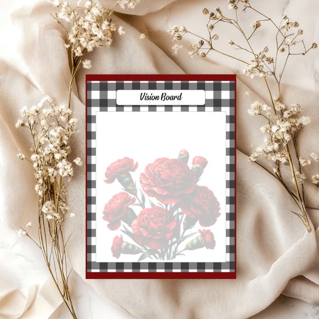 Bloc De Notas Tablero de visión de cuadros florales en blanco y  (Subido por el creador)