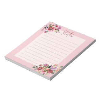 Bloc De Notas tabletas florales elegantes