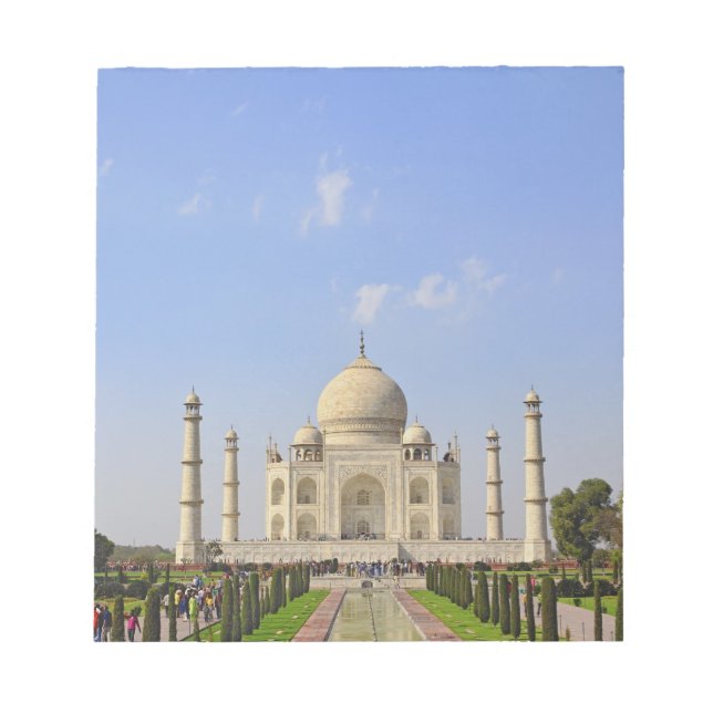 Bloc De Notas Taj Mahal, un mausoleo situado en Agra, India, (Frente)