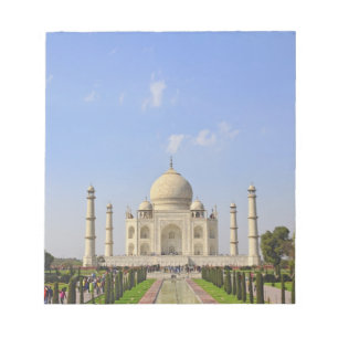 Bloc De Notas Taj Mahal, un mausoleo ubicado en Agra, India,