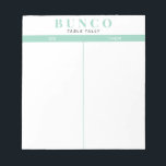 Bloc De Notas Tally de mesa simple de miniaturas azules y blanca<br><div class="desc">Tire una hoja en cada mesa para que la persona mantenga la cuenta de la puntuación y racionalice su juego Bunco con estas listas para ir y usar fácilmente las hojas de cálculo desgarradas con dos columnas en blanco y acentos acuáticos de menta fresca.</div>
