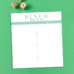 Bloc De Notas Tally de mesa simple de miniaturas azules y blanca<br><div class="desc">Tire una hoja en cada mesa para que la persona mantenga la cuenta de la puntuación y racionalice su juego Bunco con estas listas para ir y usar fácilmente las hojas de cálculo desgarradas con dos columnas en blanco y acentos acuáticos de menta fresca.</div>