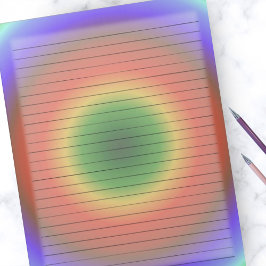 Bloc De Notas Tamaño de letra 8.5 x 11 Arcoiris de color de agua