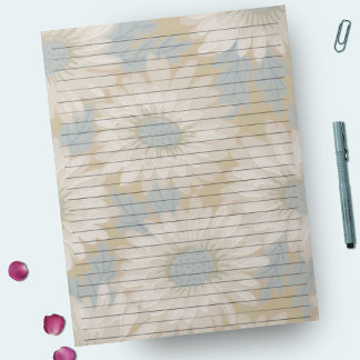 Bloc De Notas Tamaño de letra 8.5 x 11 Retro azul turbio y gober