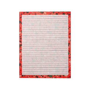 Bloc De Notas Tamaño de letra Terrazzo retro amplio gobernado de