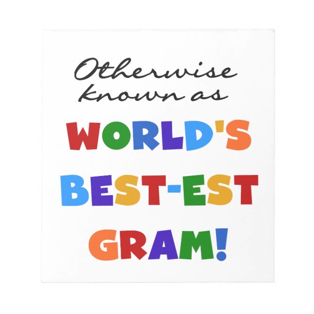 Bloc De Notas También conocido como los mejores regalos de grama (Frente)