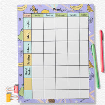 Tarea de frutas Memphis púrpura