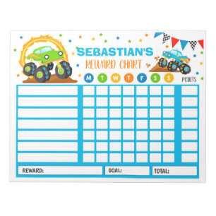 Bloc De Notas Tareas personalizadas de monstruo de gráfico de r