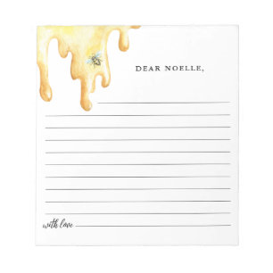 Bloc De Notas Tarjeta Baby Shower CALLA Honey Bee Time Capsule