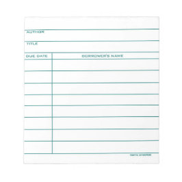 Bloc De Notas Tarjeta de bolsillo de biblioteca - Azul