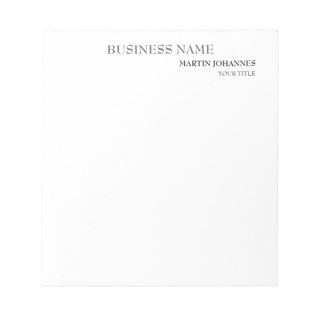 Bloc De Notas Tarjeta de visita blanca de Moda profesional estét (Frente)