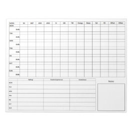 Bloc De Notas Tarjeta Diaria Estándar DBT Front - Back - Blank