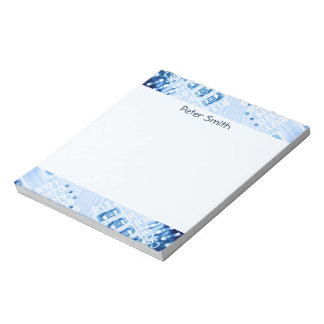 Bloc De Notas Tarjeta madre para patrones de color azul