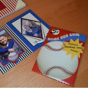 Bloc De Notas Tarjeta Vintage de Béisbol Envoltura Bubblegum