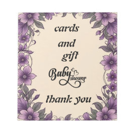 Bloc De Notas tarjetas baby shower