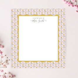 Bloc De Notas Tarjetas de nota elegantes de flores silvestres