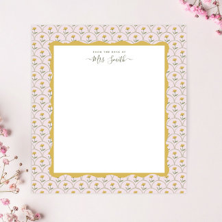 Bloc De Notas Tarjetas de nota elegantes de flores silvestres