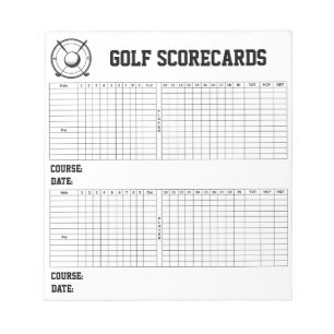 Bloc De Notas Tarjetas de puntuación de golf personalizadas