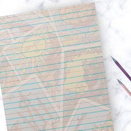 Bloc De Notas Tarot Card Turquoise Chocolate Stationery