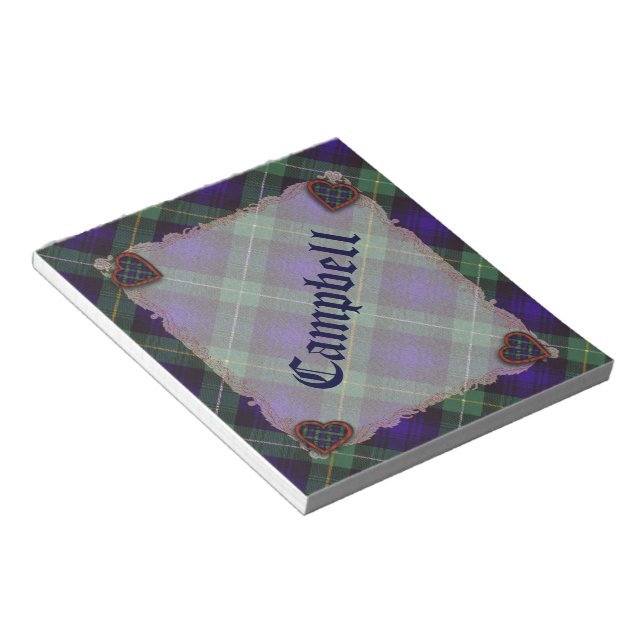 Bloc De Notas Tartan del clan escocés Campbell de Argyll - Plaid (Lado Derecho)