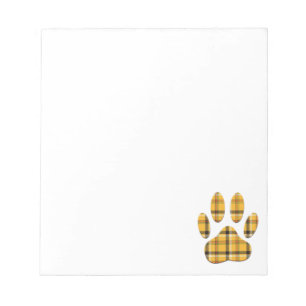 Bloc De Notas Tartan Dog Paw Print