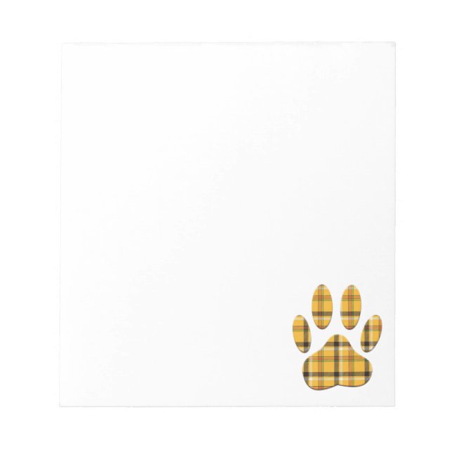 Bloc De Notas Tartan Dog Paw Print (Frente)