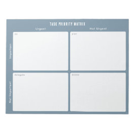 Bloc De Notas Task Priority and planner Matrix (blue)